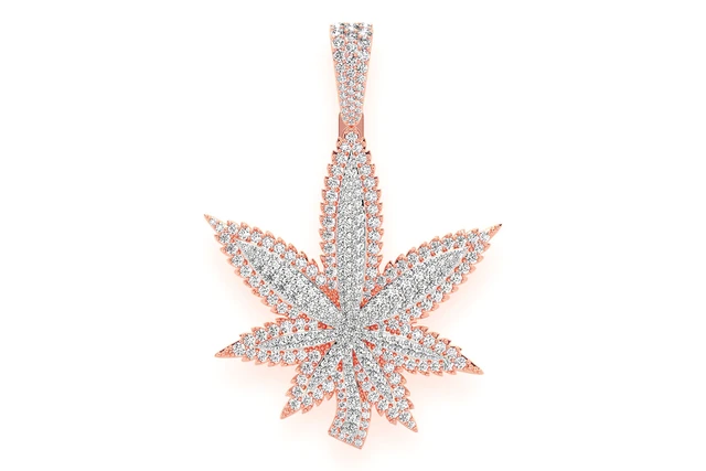 large two layer cannabis leaf pendant